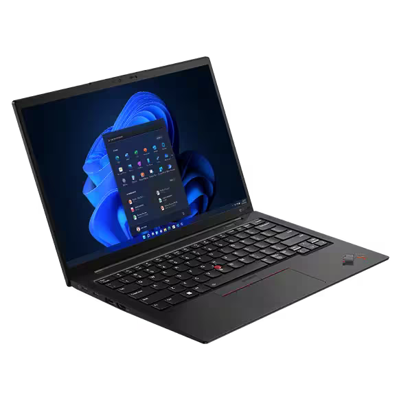 ThinkPad X1 Carbon 12th Gen side view keyboard and ports