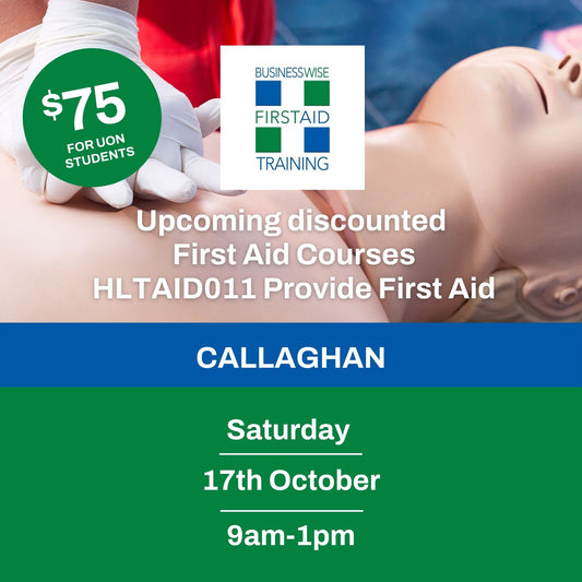 UNSA Discounted First Aid 17/10 HLTAID011 Provide First Aid